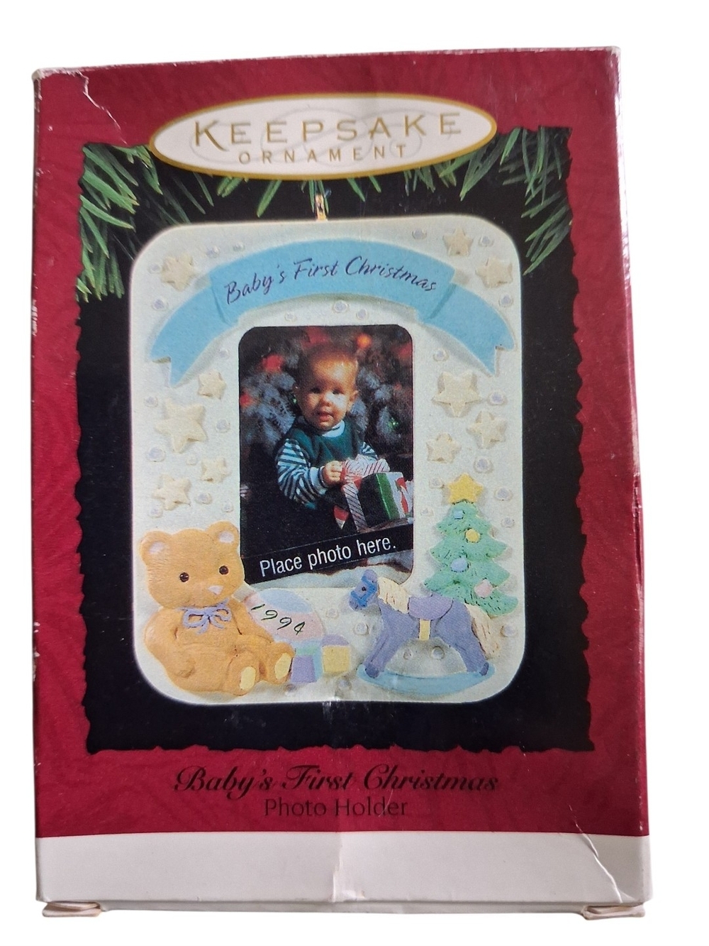 Keepsake 'Baby's First Christmas' Photo Holder Ornament